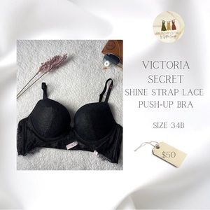 🛒NEW Victoria Secret Shine Strap Lace Push-Up Bra🛍️